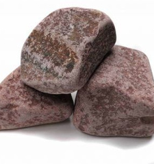 Камень для бани Малиновый кварцит обвалов. 20 кг.