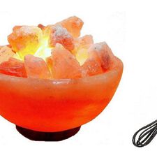Светильник с гималайской соли Чаша с камнями
