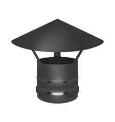 Зонт BLACK (AISI 430/0,5) D115 (черный)