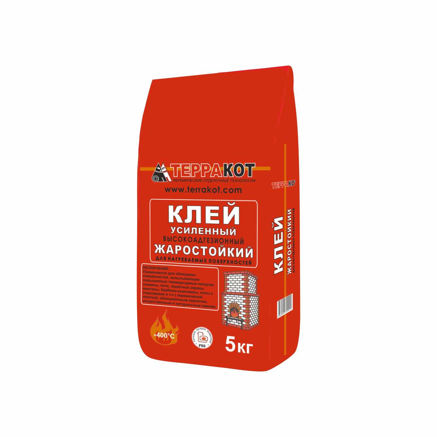 Клей усиленный Терракот жаростойкий (5 кг)