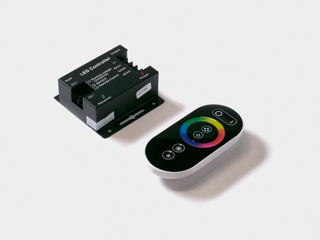 Контроллер радио touch DELUCE 24А, 12-24 Вольт, RF-RGB-S-24A