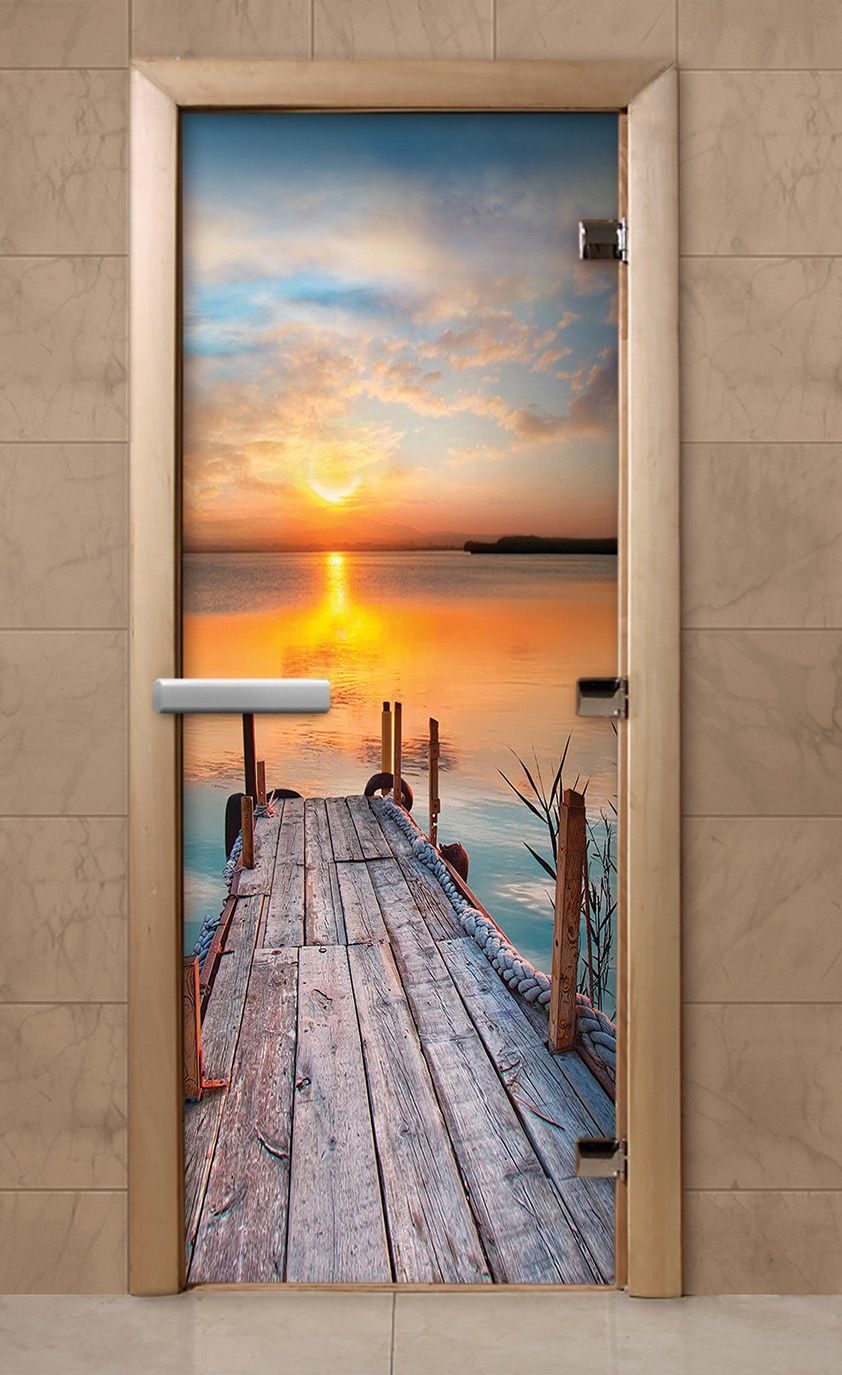 Дверь стеклянная фотопечать ф261 200х80 П