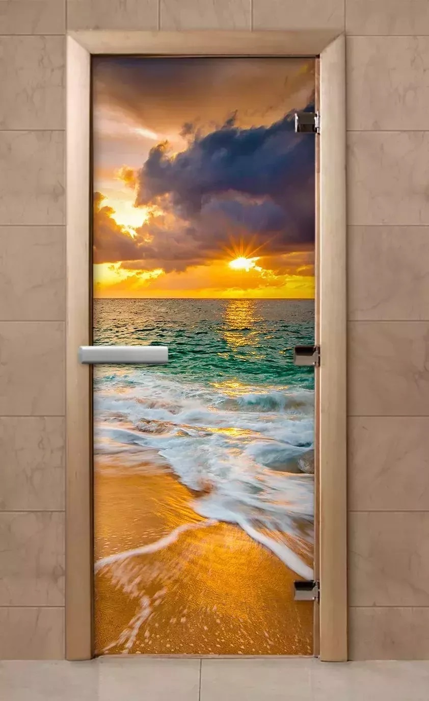 Дверь стеклянная фотопечать ф245 190х80 П