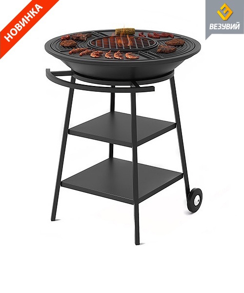 Чугунный FANTASTIC GRILL ВЕЗУВИЙ D 700 (чаша+подставка+плита Gurman 700+крышка)