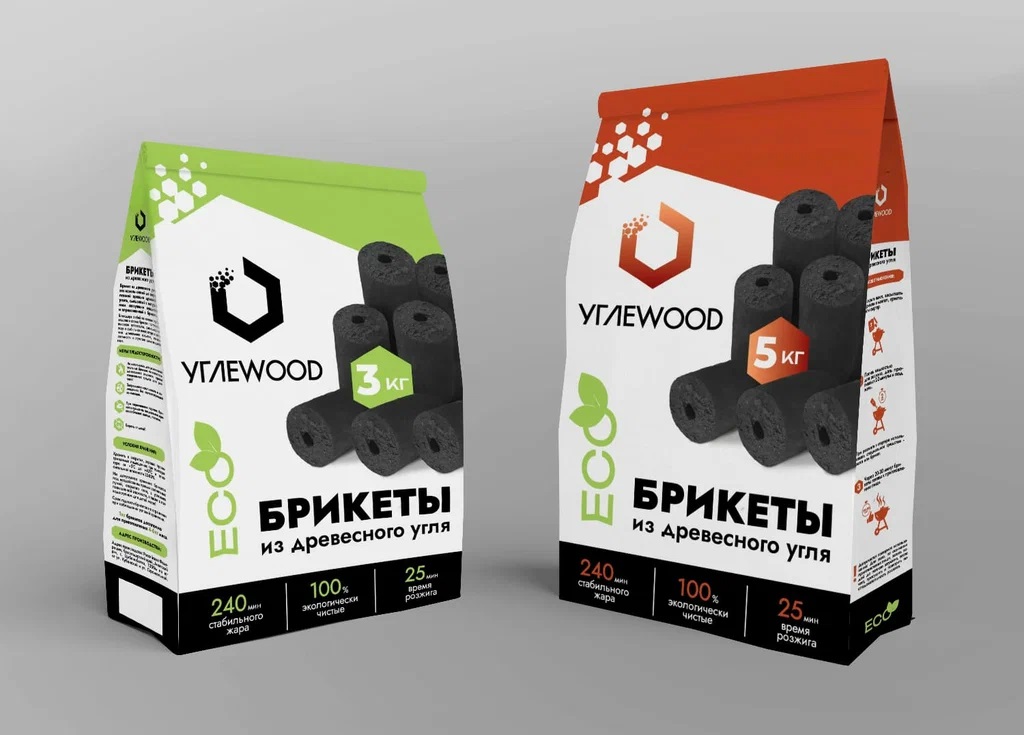 Брикеты из древесного уголя УГЛЕWOOD 3 кг.