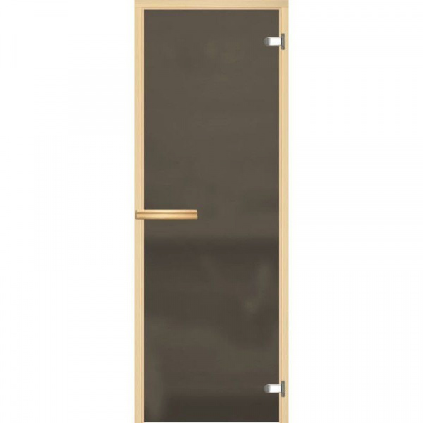 Дверь стеклянная DOORWOOD ГРАФИТ МАТОВОЕ 6мм 2 петли 190х70 (хвоя)