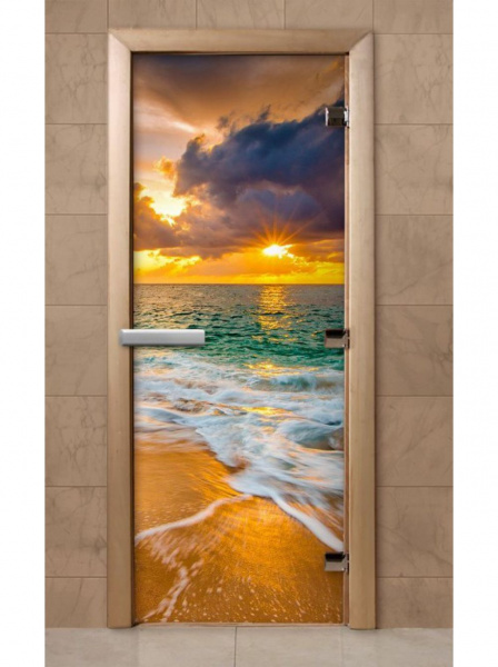 Дверь стеклянная фотопечать ф245 200х80 Л